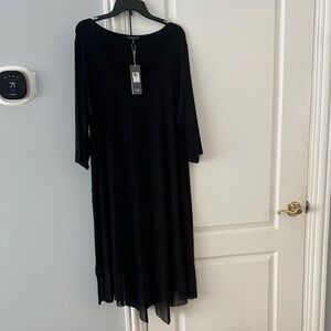 Eileen Fisher Elegant Black Long Sleeve Dress